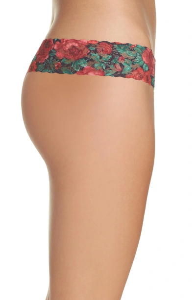 Shop Hanky Panky Print Low Rise Thong In Roses Are Red