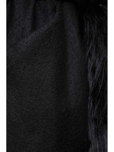 Shop Ava Adore Boiled Wool Coat With Hood In Nero|nero