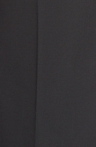 Shop Hugo Boss Tulea Side Zip Tropical Stretch Wool Trousers In Black