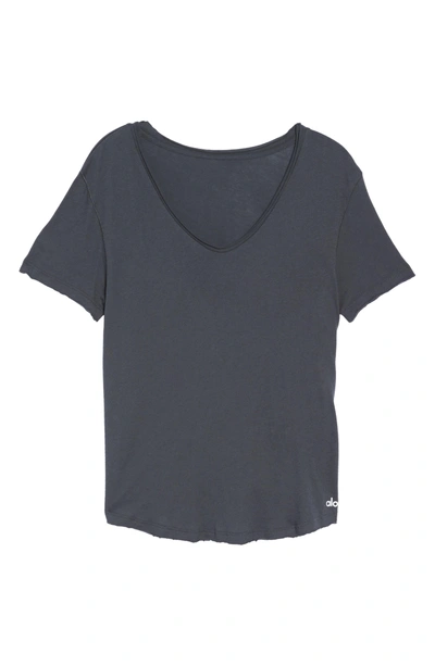 Shop Alo Yoga Playa Tee In Anthracite