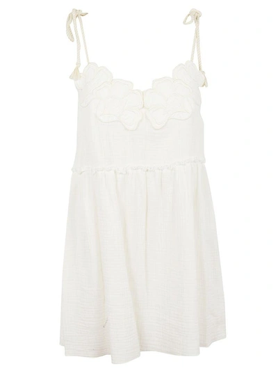 Shop See By Chloé See By Chloe Short Dress In White Powder Nr109
