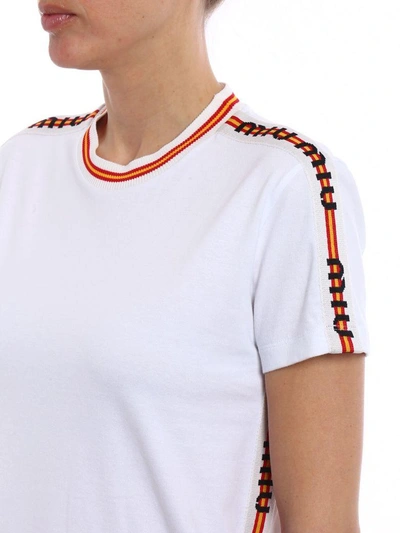 Shop Miu Miu Jersey T-shirt In Bianco