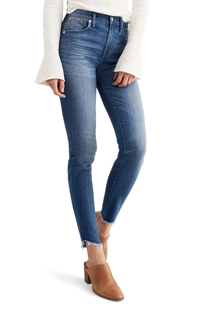 Shop Madewell 10-inch High-rise Tulip-hem Skinny Jeans In Somerset