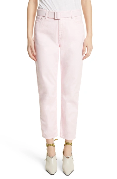 Shop Off-white Belted Jeans In Pink White