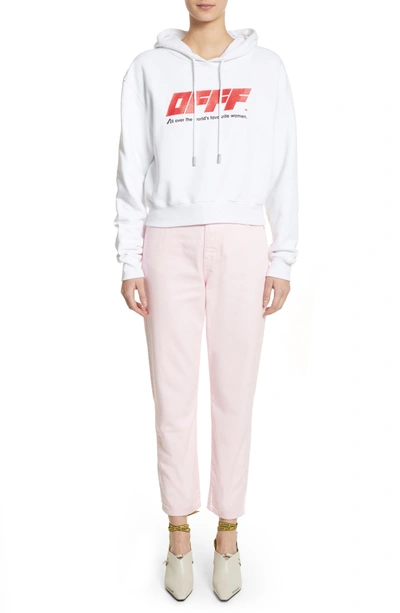 Shop Off-white Belted Jeans In Pink White