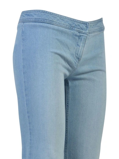 Shop Balmain Mid-rise Flared Jeans In Baby Blue