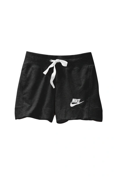 Shop Nike Sportswear Gym Classic Shorts In Black Heather/ Sail