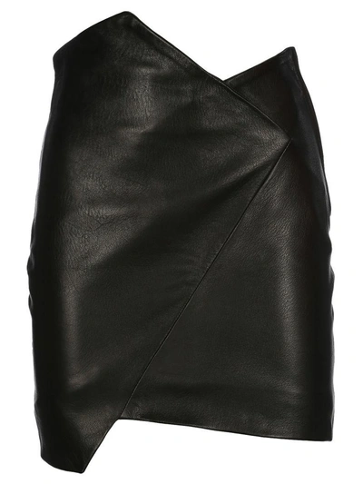 Shop Iro Asymmetric Fitted Skirt In Black