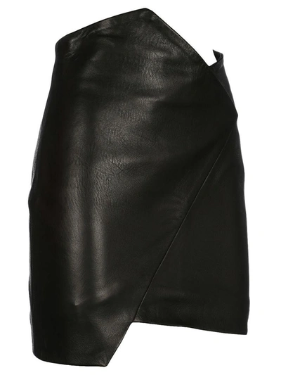 Shop Iro Asymmetric Fitted Skirt In Black