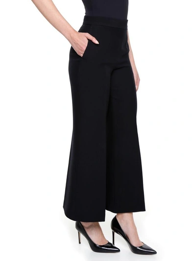 Shop Fendi Wool And Silk Trousers In Black|nero