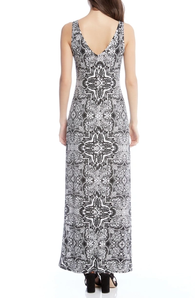 Shop Karen Kane Tapestry Side Slit Maxi Dress In Print