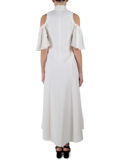 Shop Ellery Deity Cut-out Shoulder Dress In White