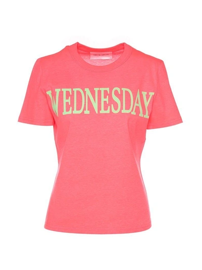 Shop Alberta Ferretti Wednesday Cotton-jersey T-shirt In Arancio