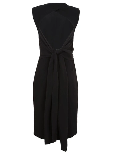 Shop Givenchy Ruffle-hem Midi Dress In Black