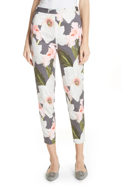 Shop Ted Baker Chatsworth Tapered Trousers In Grey