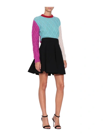 Shop Fausto Puglisi Color-blocked Mohair Sweater In Multicolor