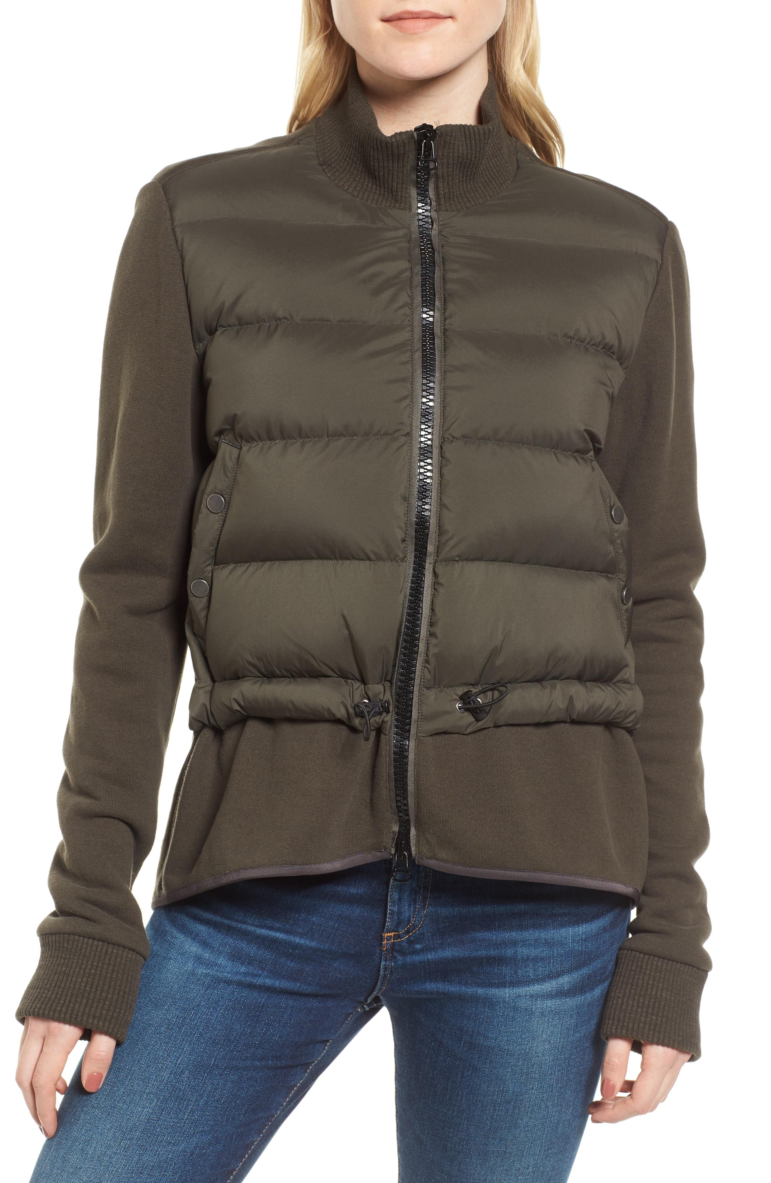 James Perse Quilted Shell Down And Cotton-blend Jacket In ...