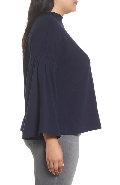 Shop Two By Vince Camuto Bell Sleeve Top In 430-blue Night