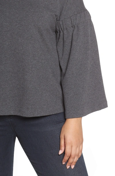 Shop Two By Vince Camuto Bell Sleeve Top In Med Heather Grey