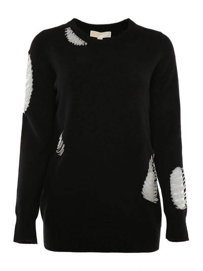 Shop Michael Michael Kors Pull With Decorative Chains In Black|nero