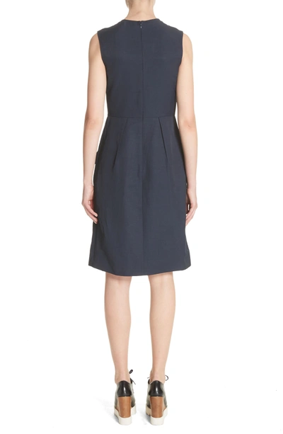 Shop Stella Mccartney Patchwork A-line Dress In Ink