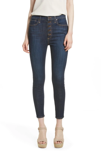 Shop Ao.la Ao. La Good High Waist Exposed Button Skinny Jeans In Dream On