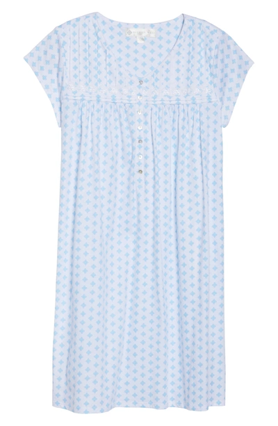 Shop Eileen West Short Nightgown In Blue Geo