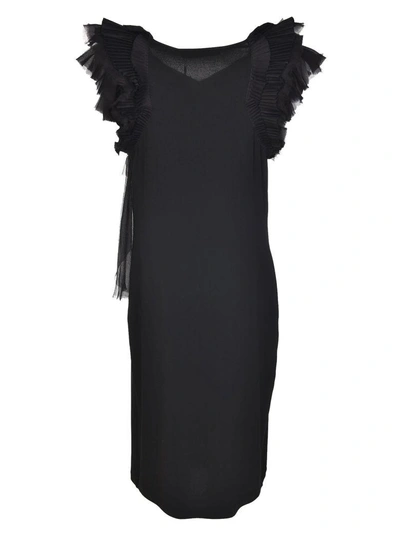 Shop Givenchy Frilled Dress In Nero