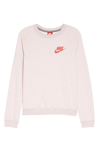 Shop Nike Sportswear Rally Sweatshirt In Particle Rose/heather/ Red