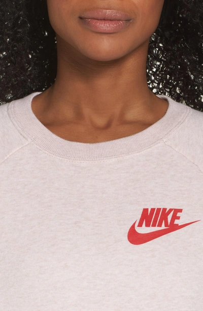 Shop Nike Sportswear Rally Sweatshirt In Particle Rose/heather/ Red