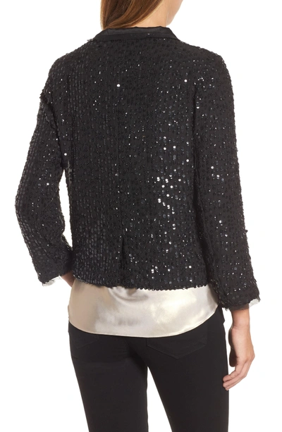 Shop Velvet By Graham & Spencer Sequin Jacket In Black