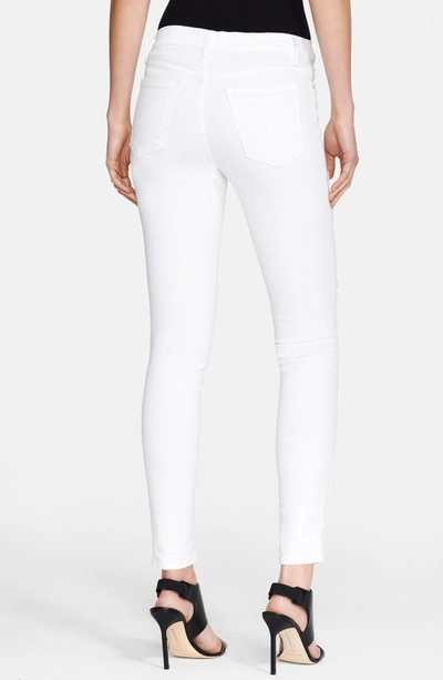 Shop Frame Le Color Rip Skinny Jeans In Blanc