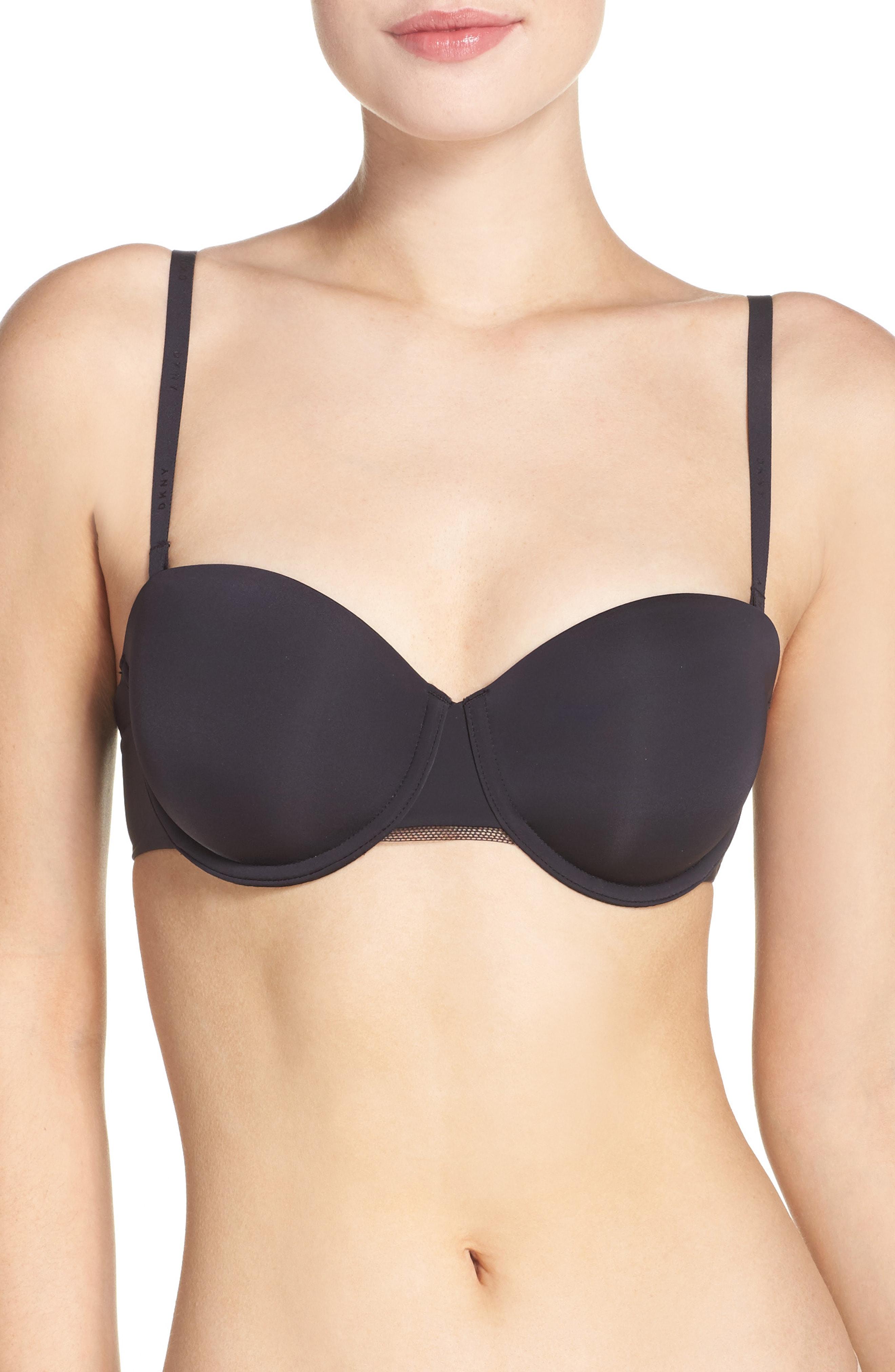 DKNY Women's Sheers Convertible Strapless Bra - Unlined Underwire Intimates