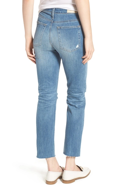 Shop Ag The Isabelle High Waist Crop Straight Leg Jeans In 13 Years-saltwater