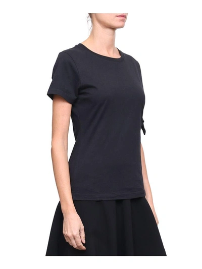 Shop Jw Anderson Single Knot Cotton T-shirt In Nero