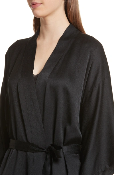 Shop Nili Lotan Maia Silk Kimono In Black