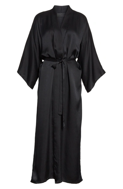 Shop Nili Lotan Maia Silk Kimono In Black
