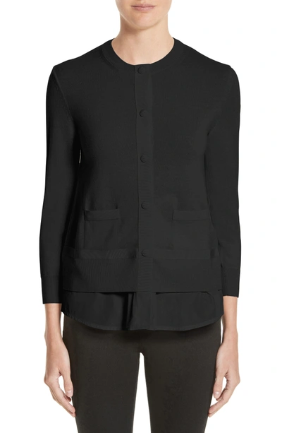 Shop Moncler Tricot Cardigan In Black