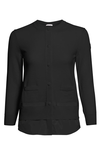 Shop Moncler Tricot Cardigan In Black