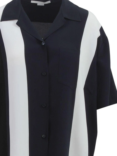 Shop Stella Mccartney Contrasting Shirt In Blue/white