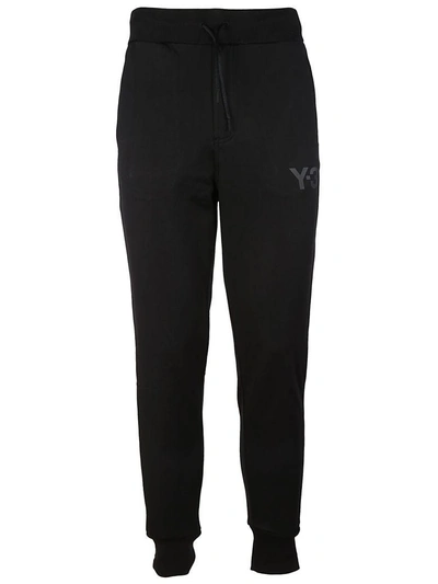 Shop Y-3 Logo Print Track Pants In Black