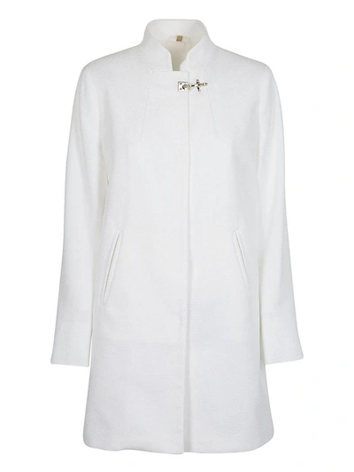 Shop Fay Long Sleeved Trench Coat In White