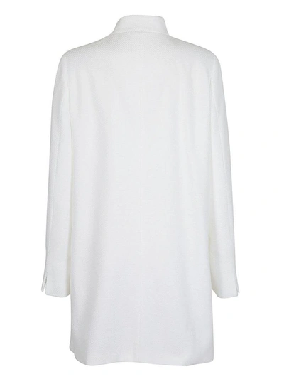 Shop Fay Long Sleeved Trench Coat In White