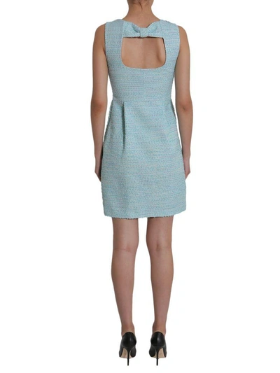 Shop Boutique Moschino Tweed Dress In Azzurro
