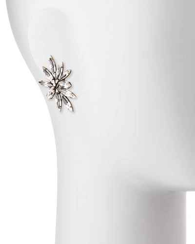 Shop Auden Harper Crystal Clip-on Earrings In Brass