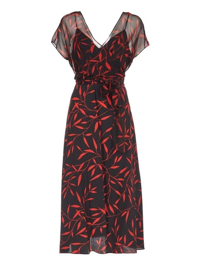 Shop Diane Von Furstenberg Overlay Dress In Shelton Blk
