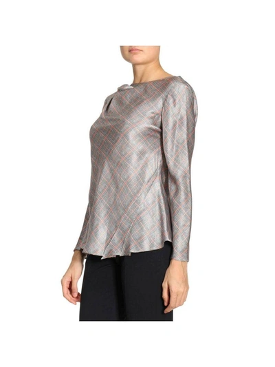 Shop Giorgio Armani Top Top Women  In Grey