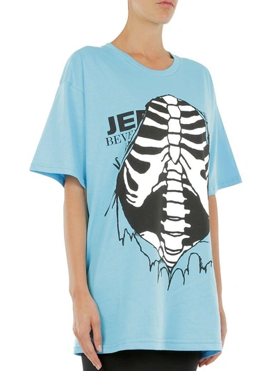 Shop Jeremy Scott 20th Anniversary Oversize Tshirt In Light Blue