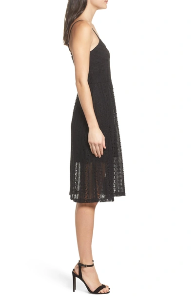 Shop Ali & Jay Belissimo Lace Fit & Flare Midi Dress In Black