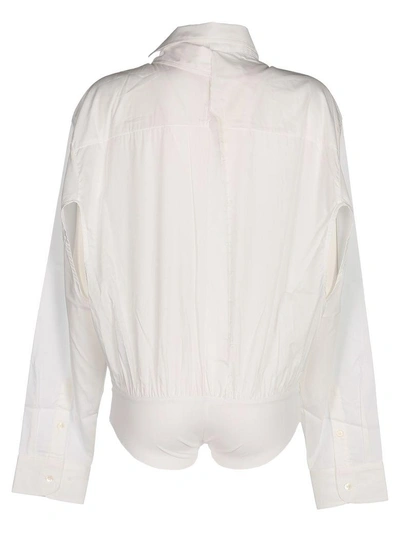 Shop Ben Taverniti Unravel Project Unravel Camicia Body In White